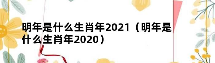 明年是什么生肖年2021（明年是什么生肖年2020）
