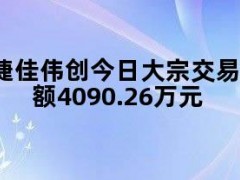 捷佳伟创今日大宗交易成交59.54万股，成交额4090.26万元